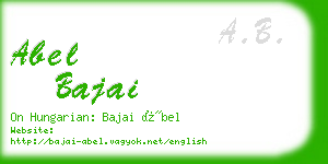 abel bajai business card